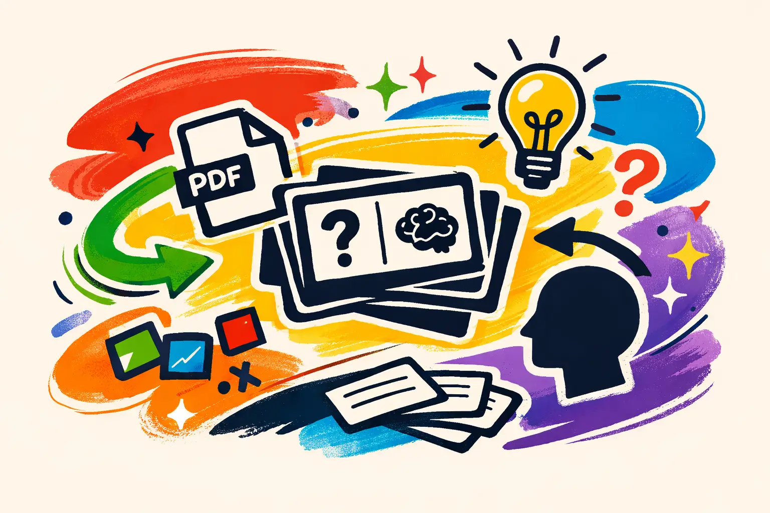 Como transformar o PDF da aula em flashcards